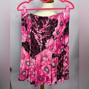 Gianni Versace Couture Vintage 90's Pink Floral Skirt, NWT